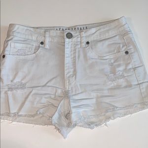 White High Waisted Shorty Aeropostale Shorts